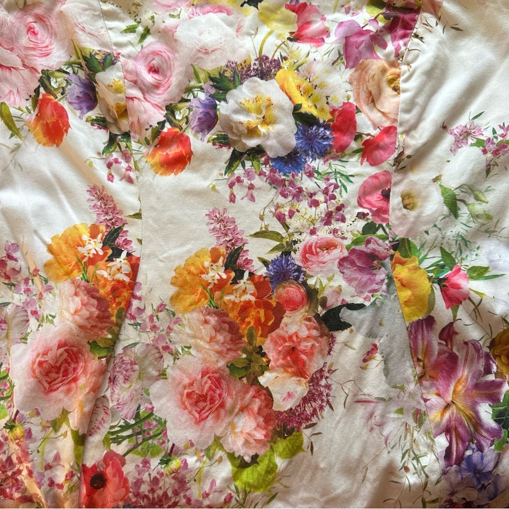 Zara Strapless Dress Floral size L Women - Picture 8 of 16